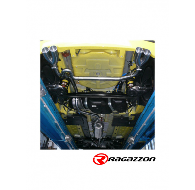 Escape Trasero Doble Acero Inox Salidas Redondas 2x70 Mm Sport Line Asimetricas - Modificación Del Parachoques Original
  Fi