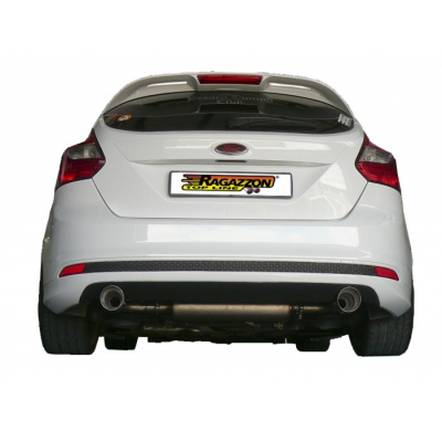 Escape Trasero Doble Acero Inox Salidas Redondas 102 Mm Sport Line  
  Ford Focus Mk3 (Typ Dyb) 2010>>2018 1.6ti-Vct (88kw)