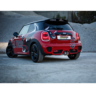 Escape Trasero Acero Inox Salidas Redondas 2x100 Mm Carbon Shot
 Línea Con Diámetro Mejorado 70 Mm
 Mini F56 2014>> Cooper S