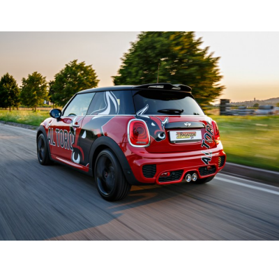 Escape Trasero Acero Inox Salidas Redondas 2x100 Mm Carbon Shot
 Línea Con Diámetro Mejorado 70 Mm
 Mini F56 2014>> Cooper S