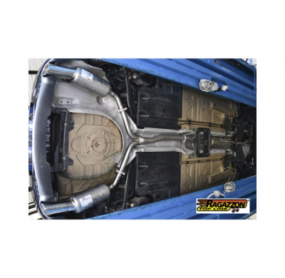 Escape Trasero Doble Acero Inox Salidas Redondas 90 Mm Sport Line - Modificación Del Parachoques Original O Bajo Paragolpes