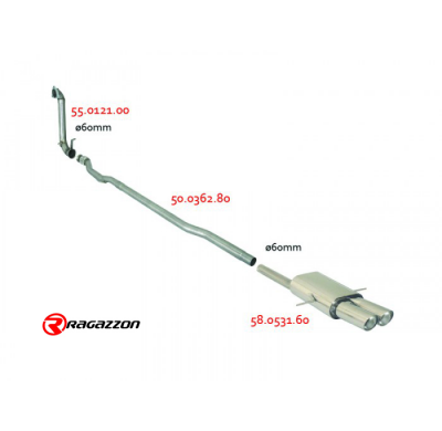 Escape Trasero Acero Inox Salidas Redondas 2x90 Mm Sport Line  
 Con Válvula Eléctrica Integradas Y Mando Wifi.
 Mini R59 Ro