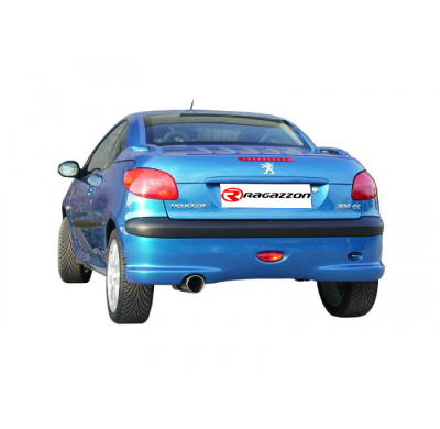 Escape Trasero Acero Inox Con Salida Redonda 90 Mm Sport Line
  Peugeot 206 Cc 1.6 16v (80kw) 01/2001>> Ragazzon