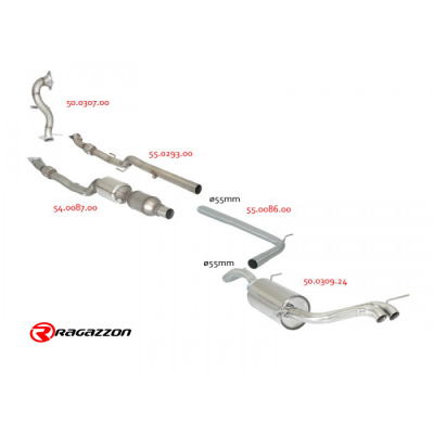 Escape Trasero Acero Inox Salidas Redondas Centrales 2x60mm
  Seat Ibiza Mk4 (6j) 2008>>2017 Sc 1.4tsi Cupra (132kw) 10/2008