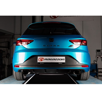 Escape Trasero Doble Acero Inox Salidas Ovaladas 135x90 Mm 
 Línea Con Diámetro Mejorado 76 Mm
 Seat Leon Mk3 (5f) 2.0tsi Cu