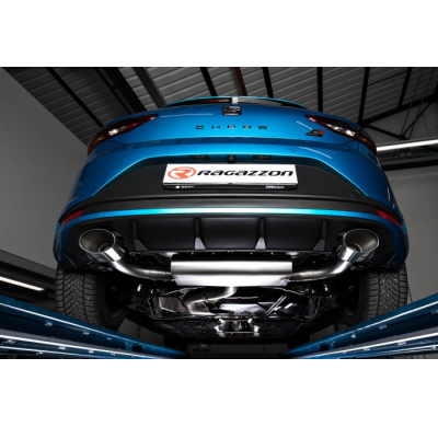 Escape Trasero Doble Acero Inox Salidas Ovaladas 135x90 Mm 
 Línea Con Diámetro Mejorado 76 Mm
 Seat Leon Mk3 (5f) 2.0tsi Cu