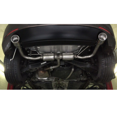 Escape Trasero Doble Acero Inox Salidas Redondas 102 Mm Sport Line - Modificación Del Parachoques Original O Bajo Paragolpes