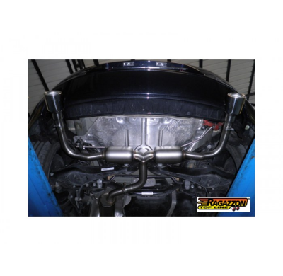 Escape Trasero Doble Acero Inox Salidas Redondas 102 Mm Sport Line - Modificación Del Parachoques Original O Bajo Paragolpes