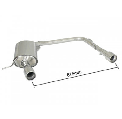 Escape Trasero Doble Acero Inox Salidas Redondas 90 Mm - Modificación Del Parachoques Original - Parachoques Bmw 335i Bi-Tur