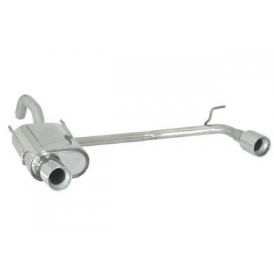 Escape Trasero Doble Acero Inox Salidas Redondas 90 Mm - Modificación Del Parachoques Original
  Fiat Panda Ii (Typ169) 1.3