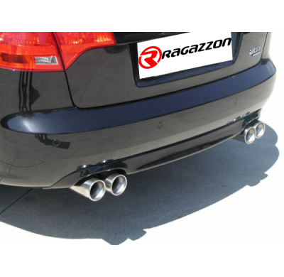 Escape Trasero Doble Acero Inox Salidas Redondas 2x80 Mm Asimetricas - Modificación Del Parachoques Original - Añadido Trase