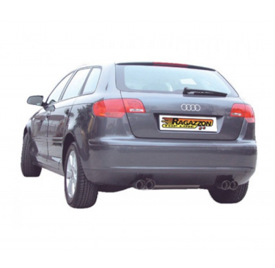 Escape Trasero Acero Inox Salidas Redondas 2x80 Mm Asimetricas
  Audi A3 (Typ 8p) 2003>>2013 A3 Sportback 1.6i (75kw) - 1.6