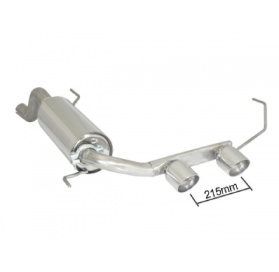 Escape Trasero Acero Inox Salidas Centrales Redondas 2x90 Mm - Modificación Del Parachoques Original - Añadido Trasero Cadam