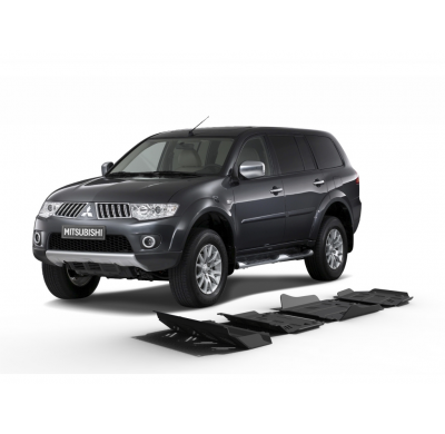 Protector Acero 3 mm Rival kit completo sin depósito (4 uds.) Mitsubishi Pajero Sport / Challenger / Montero Sport  3,0; 3,2 200