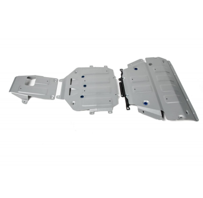 Protector Aluminio 4 mm Rival kit completo (4 piezas) Mitsubishi Pajero III  3,0; 3,2; 3,8 1999-2006