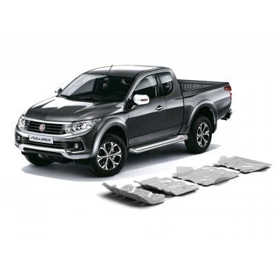 Protector Aluminio 4 mm Rival kit completo sin depósito (4 piezas) Mitsubishi L200 / Triton KL 2,4D; 2,2D 2015-2019; 2019-