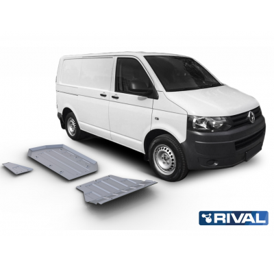 Protector Aluminio 4/6 mm Rival kit completo sin diferencial (3 uds.) Volkswagen T5 T5 / Caravelle / Multivan / Transporter Toda