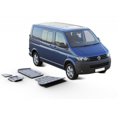 Protector Aluminio 4/6 Mm Rival Kit Completo Con Diferencial (4 Uds.) Volkswagen T6  Todas Motorizaciones (Euro 5 Only, Not for
