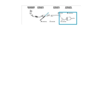Seat Ibiza/Polo/Fabia 1.2 05-*Escape Trasero