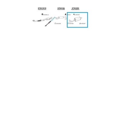 Skoda Fabia/Polo 1.0/1.4 9904-*Escape Trasero