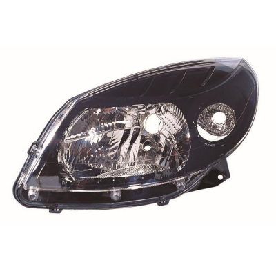 Dacia Sandero 08-*Faro Izq Con Regulacion Maual/Electrica Interior Oscuro