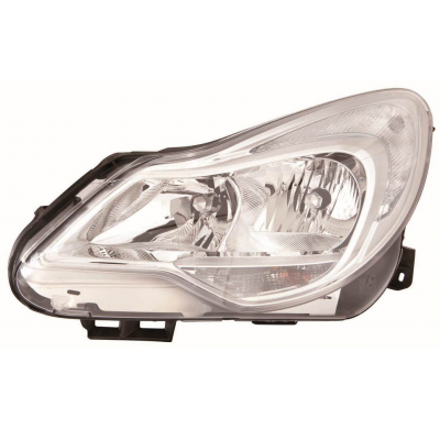 Opel Corsa 11-*Faro Izq Con Regulacion Electrica Con Motor Interior Cromado Con Bombilla Py24w(H7/H1/W21/5w)