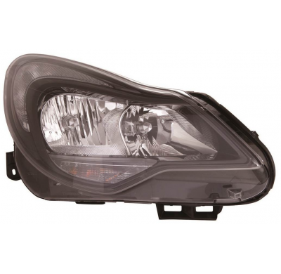 Opel Corsa 11-*Faro Dch Con Regulacion Electrica Con Motor Interior Negro Con Bombilla Py24w(H7/H1/W21/5w)