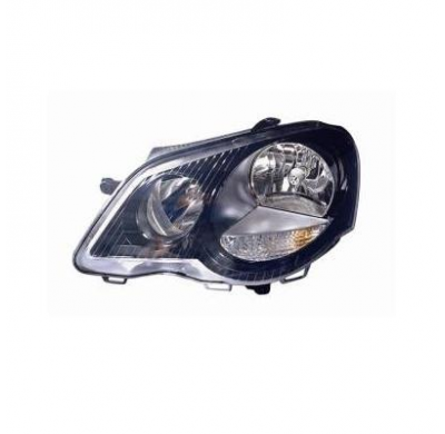 Vw Polo 05-*Faro Izq C/Reg Ele (Int Negro)