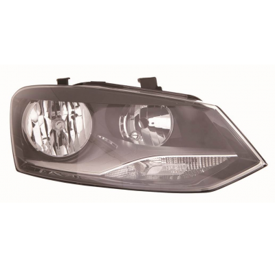 Optica Derecha H7+h7 Electrica-Con Motor-Negra