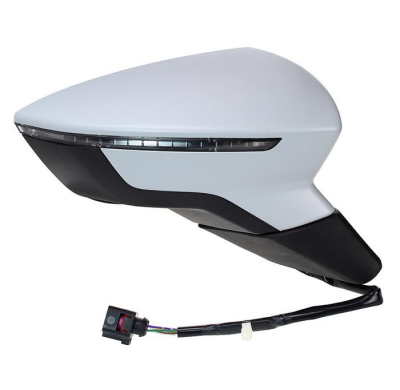 Seat Leon 12-*Retrovisor Dch Electrico Calefactado Abatible Electricamente Para Pintar Convexo Con Piloto 8pin