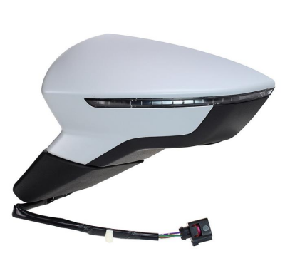 Seat Leon 12-*Retrovisor Izq Electrico Calefactado Abatible Electricamente Para Pintar Convexo Con Piloto 8pin