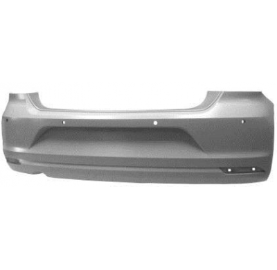 Vw Polo 14-*Paragolpes Trasero Para Pintar Con Agujero Para Escape - Con Agujeros Para Sensor
