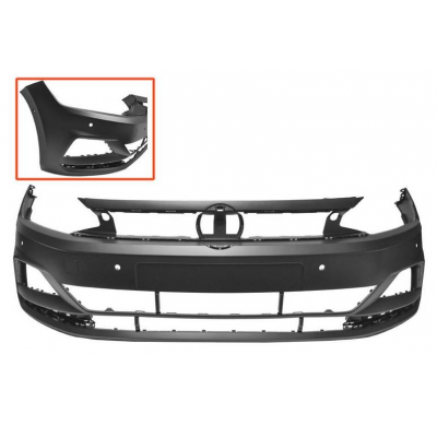 Vw Polo 2017.09-*Paragolpes Delantero Para Pintar Con 6 Agujeros Para Sensor