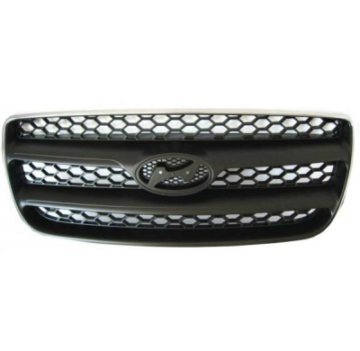 Hyundai Santa Fe 2006-*Rejilla Negra Con Moldura Cromada