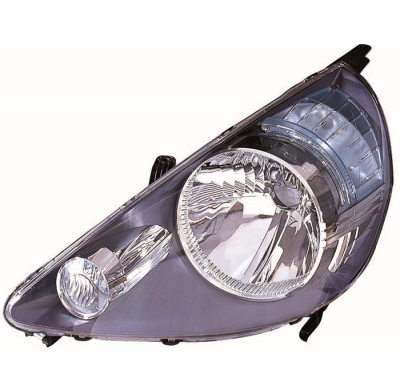 Honda Jazz 04-06-*Faro Izq Con Regulacion Manual/Electrica (Interior Oscuro) H4