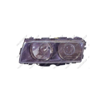 Optica Izq. H7+h1 Electrica-C/Motor-Negro