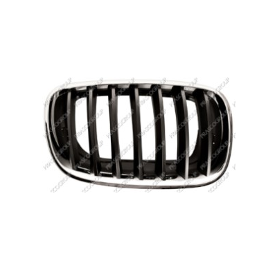 Rejilla Derecha Cromada Negra