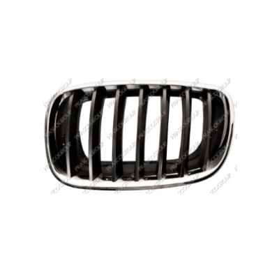 Rejilla Izquierda Cromada Negra