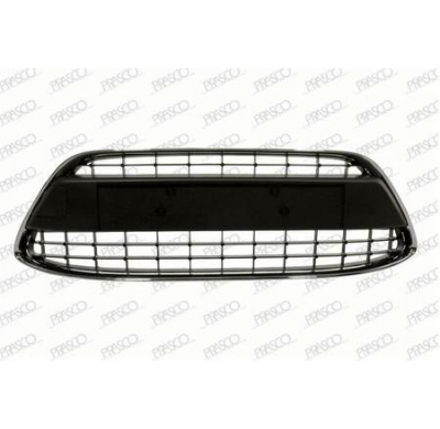 Rejilla Central Paragolpes Delantero Negra Con Moldura Cromada Ford Fiesta 2008->