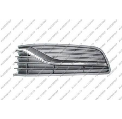 Rejilla Izquierda Paragolpes-Negra-Sin Agujeros Antiniebla-Con Moldura Cromada Volkswagen Polo 2014->