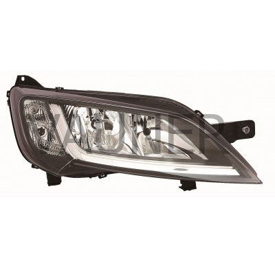 Peugeot Boxer 14-*Faro Dch Con Regulacion Electrica Con Motor Interior Negro H7/H7/Led