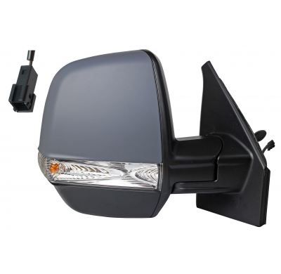 Fiat Doblo 2015.01-*Retrovisor Dch Manual Para Pintar Con Piloto Con Sensor De Temperatura (2 Cristales) 4pin