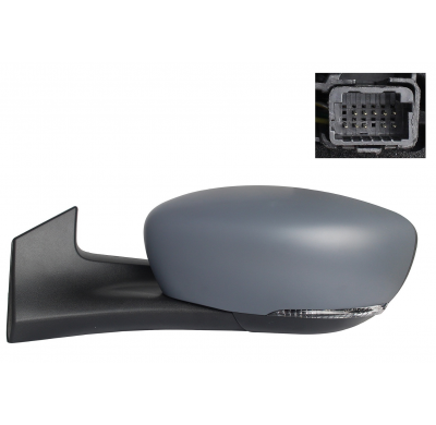 RENAULT ZOE 2012.06-*RETROVISOR IZQ ELECTRICO ASFERICO TERMICO PARA PINTAR CON PILOTO 7PINS