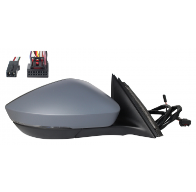 Skoda Superb Iii 2015.03-*Retrovisor Dch Electrico Para Pintar Con Piloto Convexo Termico 6pin