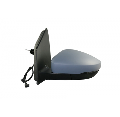 Vw Polo 09-*Retrovisor Izq Electrico Termico Con Piloto  Para Pintar Asferico Conector Rectangular