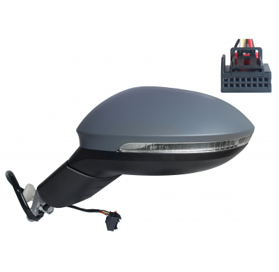 VW GOLF VIII 2019.07-*RETROVISOR IZQ ELECTRICO TERMICO ASFERICO CON PILOTO 6PIN