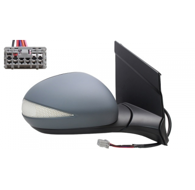 Retrovisor Dch Electrico Convexo Termico Imprimado - Con Piloto - 7 Pines 3/5 Puertas