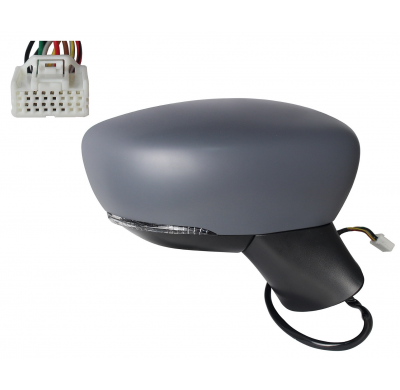 NISSAN MICRA K14 2016.12-*RETROVISOR DCH ELECTRICO TERMICO CONVEXO ABATIBLE ELECTRICAMENTE CON PILOTO 9PINS