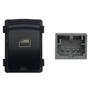 Audi A3/A6/Q7 03-*Boton Elevalunas Delanter. Dch + Traser. Dch/Izq (Negro/Blanco) 4pin