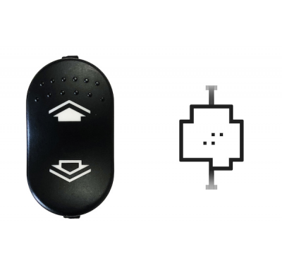 Ford Focus 98-*Boton Elevalunas Delantero  Dch+tr Dch/Izq Con Sistema Confort 4pin